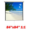 120" 1:1 Manual Projection Screen Soft PVC white 84"x84" - - Mounts For Less