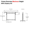 120" 4:3 Drape Kit for Fast Fold screens - - Mounts For Less