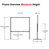 150" 4:3 Fast-Fold Front + Rear Projection screen with case - - Mounts For Less