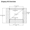 180" 4:3 Drape Kit for Fast Fold screens - - Mounts For Less