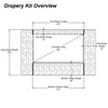 184" 16:9 Drape Kit for Fast Fold screens - - Mounts For Less