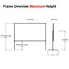 184" 16:9 Fast-Fold Front + Rear Projection screen with case - - Mounts For Less
