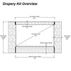 230" 16:9 Drape Kit for Fast Fold screens - - Mounts For Less