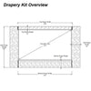 275" 16:9 Drape Kit for Fast Fold screens - - Mounts For Less