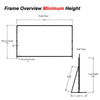 275" 16:9 Fast-Fold Front Projection screen with case - - Mounts For Less