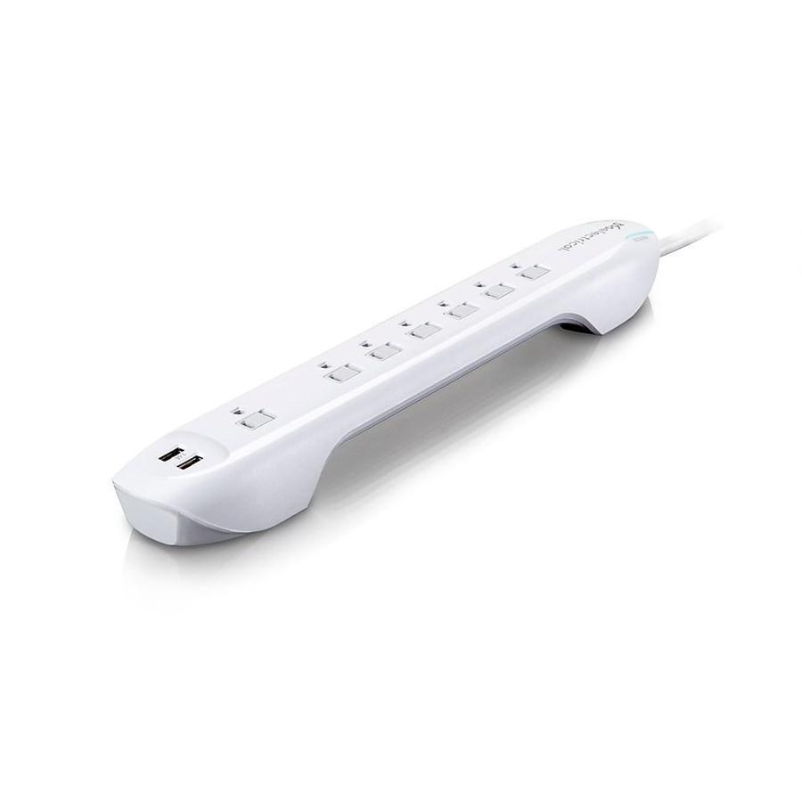 360 Electrical Idealist 7 Outlet Surge Protector with 2-2.4Amp USB White 360321 - - Mounts For Less