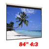 84" 4:3 Manual Projection Screen Soft PVC white - - Mounts For Less