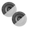 AMX AS-24 8'' 2-Way In-Ceiling Speakers 100 Watts 8 Ohms Sold As A Pair White - - Mounts For Less