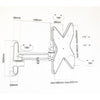 AMX BFP-12B Tilt & Swivel Universal TV Wall Mount Articulated 2 Pivots LED, LCD, PLASMA For Screens 23'' To 42'' - - Mounts For Less