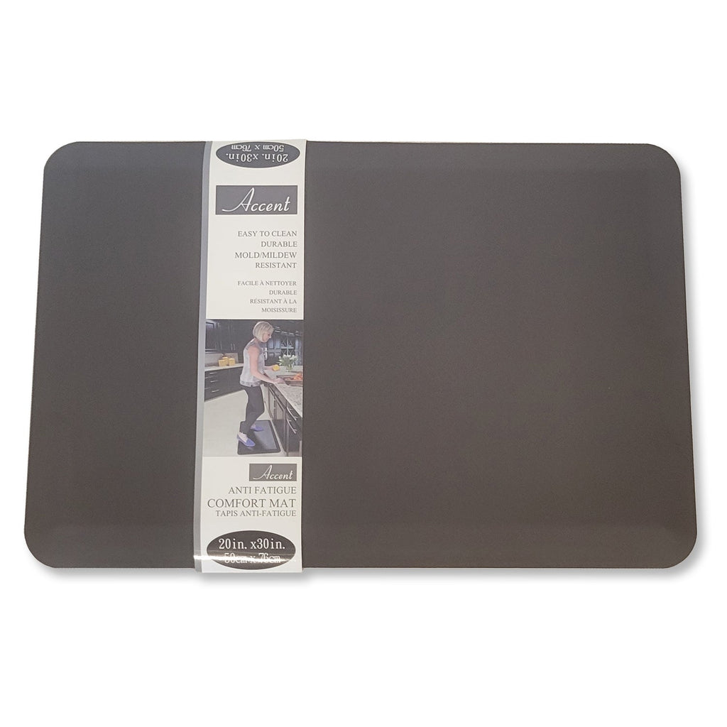 Accent - Anti Fatigue Mat, Mildew Resistant, 30" x 20", Brown - - Mounts For Less
