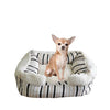 Animooos - Square Plush Pet Bed, Size Small, Stripe Pattern - - Mounts For Less