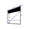Antra 100" 16:9 Electric Projection Screen Matt Gray With Remote - - Mounts For Less