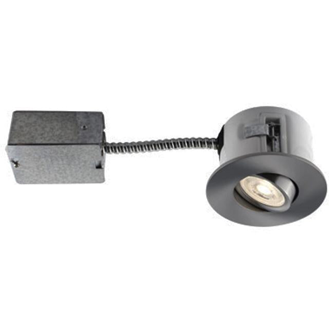 BAZZ 330ATAB4 Flex 4 in. LED Recessed Lighting Kit Brushed Chrome GU10 Bulb Included - - Mounts For Less