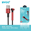 BWOO - 1 Meter USB to USB Type-C Cable, Braided Nylon and Aluminum Alloy Shell, Red - - Mounts For Less