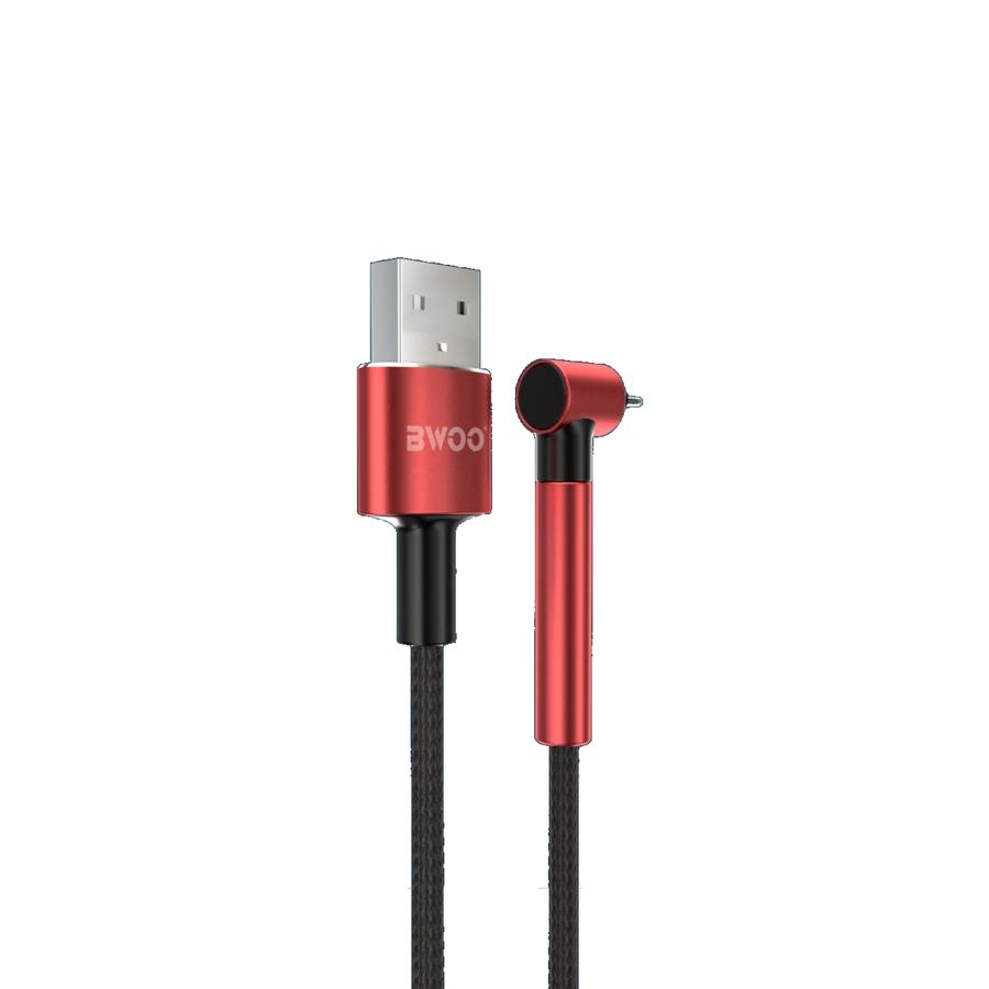 BWOO - 1 Meter USB to USB Type-C Cable, Braided Nylon and Aluminum Alloy Shell, Red - - Mounts For Less