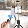 BWOO BO-ZP12 Wireless Bluetooth Control Selfie Stick Mobile Phone Tripod Black - - Mounts For Less