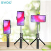 BWOO BO-ZP12 Wireless Bluetooth Control Selfie Stick Mobile Phone Tripod Black - - Mounts For Less