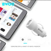 BWOO - Car Charger with 2 USB Ports, 12-24V, 18W + 5V 2.4A Output, White - - Mounts For Less