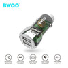 BWOO - Car Charger with 2 USB Ports, 12-24V, 18W + 5V 2.4A Output, White - - Mounts For Less