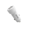 BWOO - Car Charger with 2 USB Ports, 12-24V, 18W + 5V 2.4A Output, White - - Mounts For Less