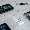 BWOO - Car Charger with 3 USB Ports, DC 12-24V, 5V 3.4A Output, Flame Retardant Shell, White - - Mounts For Less