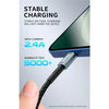 BWOO - USB to Lightning Cable, 1 Meter Length, Braided Nylon and Aluminum Alloy Shell, Black - - Mounts For Less