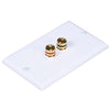 Banana binding post wall plate for 1 speaker gold plated white - - Mounts For Less