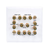 Banana binding post wall plate for 7.2 speakers GoldPlated/white - - Mounts For Less