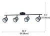 Beldi 1088-TR4 - Baltimore Collection 4 Light Lighting Track, 32.3 '' X 7.9 '', Black - - Mounts For Less