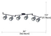 Beldi 1088-TR6 - Baltimore Collection 6 Light Lighting Track, 64'' X 7.9'', Black - - Mounts For Less