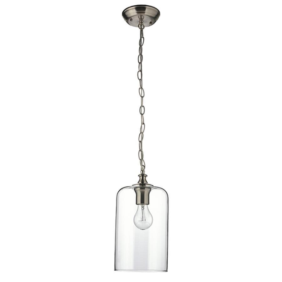 Beldi 21960-H Glass Hanging Lamp Lucan Collection, 6 1/2 '' X 72 3/16 '', For LED Bulb or Incandescent, Silver - - Mounts For Less