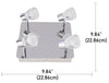 Beldi 26101-C4 Tasman Led Square Canopy Track Chrome Finish 4 X 5w 1220 Lumens - - Mounts For Less