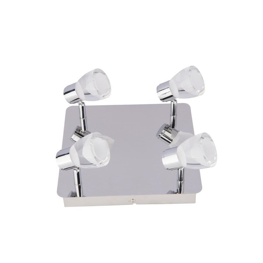 Beldi 26101-C4 Tasman Led Square Canopy Track Chrome Finish 4 X 5w 1220 Lumens - - Mounts For Less