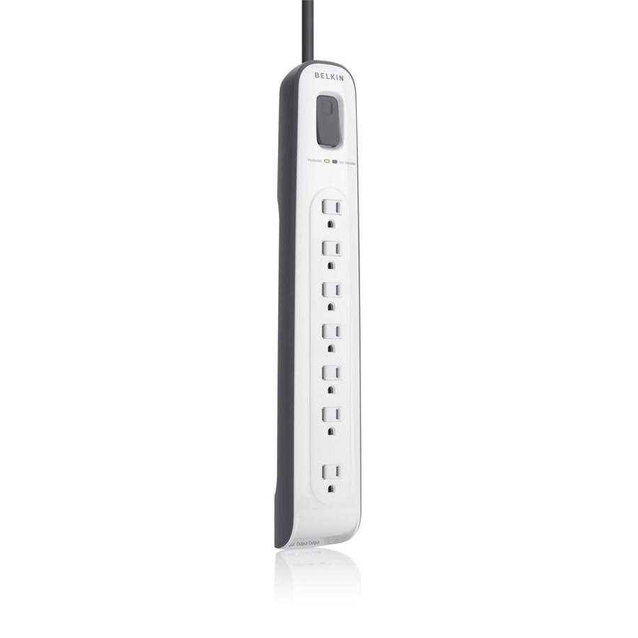 Belkin 7-Outlet Surge Protector with 8-Foot Power Cord White - - Mounts For Less