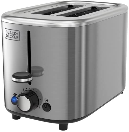 Black + Decker 2-Slice Toaster with Wide Slits, Stainless Steel - - Mounts For Less