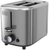 Black + Decker 2-Slice Toaster with Wide Slits, Stainless Steel - - Mounts For Less