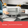 Black + Decker - Air-Fry Toaster Oven, 4 Slice Capacity, 30 Minute Timer, Stainless Steel - - Mounts For Less