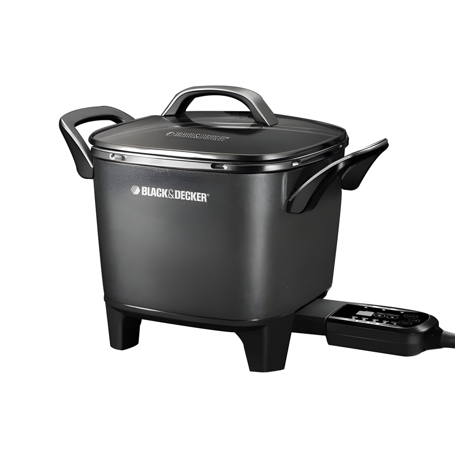 Black + Decker - Digital Rice Cooker with 30 Cup Capacity, Non-Stick Coating, Gray - - Mounts For Less