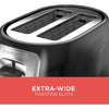 Black + Decker - Extra Large 2 Slice Toaster, 850W, Black - - Mounts For Less