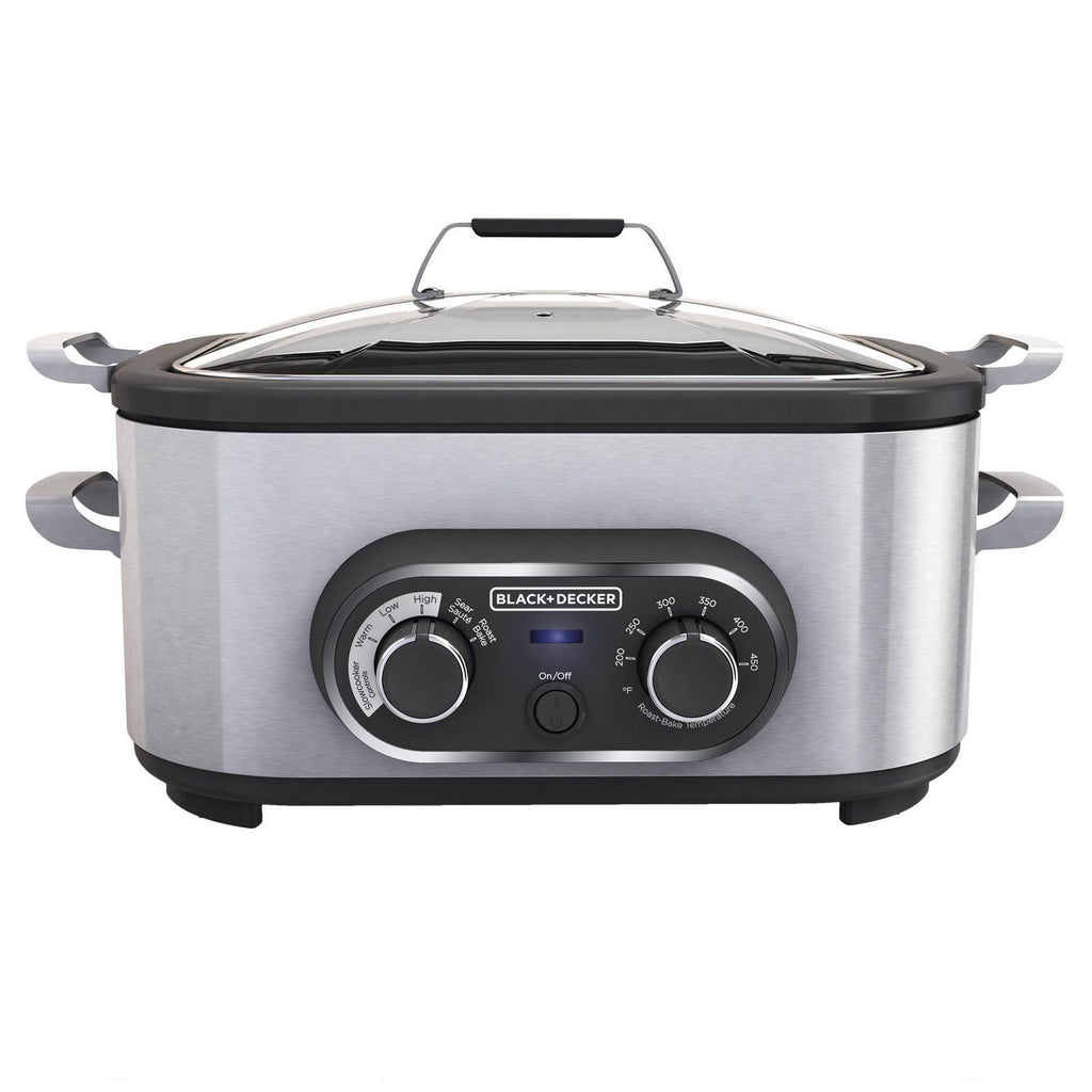 Black + Decker - Multi-Cooker with Removable Pot, Stainless Steel - - Mounts For Less