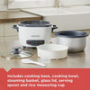 Black + Decker - Non-Stick Rice Cooker and Steamer, 16 Cup Capacity, White - - Mounts For Less