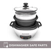 Black + Decker - Rice Cooker/Steamer, 6 Cup Capacity, Nonstick Bowl, White - - Mounts For Less