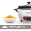 Black + Decker - Rice Cooker/Steamer, 6 Cup Capacity, Nonstick Bowl, White - - Mounts For Less