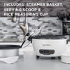 Black + Decker - Rice Cooker/Steamer, 6 Cup Capacity, Nonstick Bowl, White - - Mounts For Less