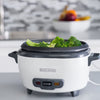 Black + Decker - Rice Cooker/Steamer, 6 Cup Capacity, Nonstick Bowl, White - - Mounts For Less