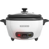 Black + Decker - Rice Cooker/Steamer, 6 Cup Capacity, Nonstick Bowl, White - - Mounts For Less