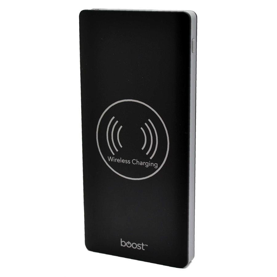 Boost BPB435 - 10,000mAh Power Bank with Wireless Charging and 2 USB Ports, Black - - Mounts For Less