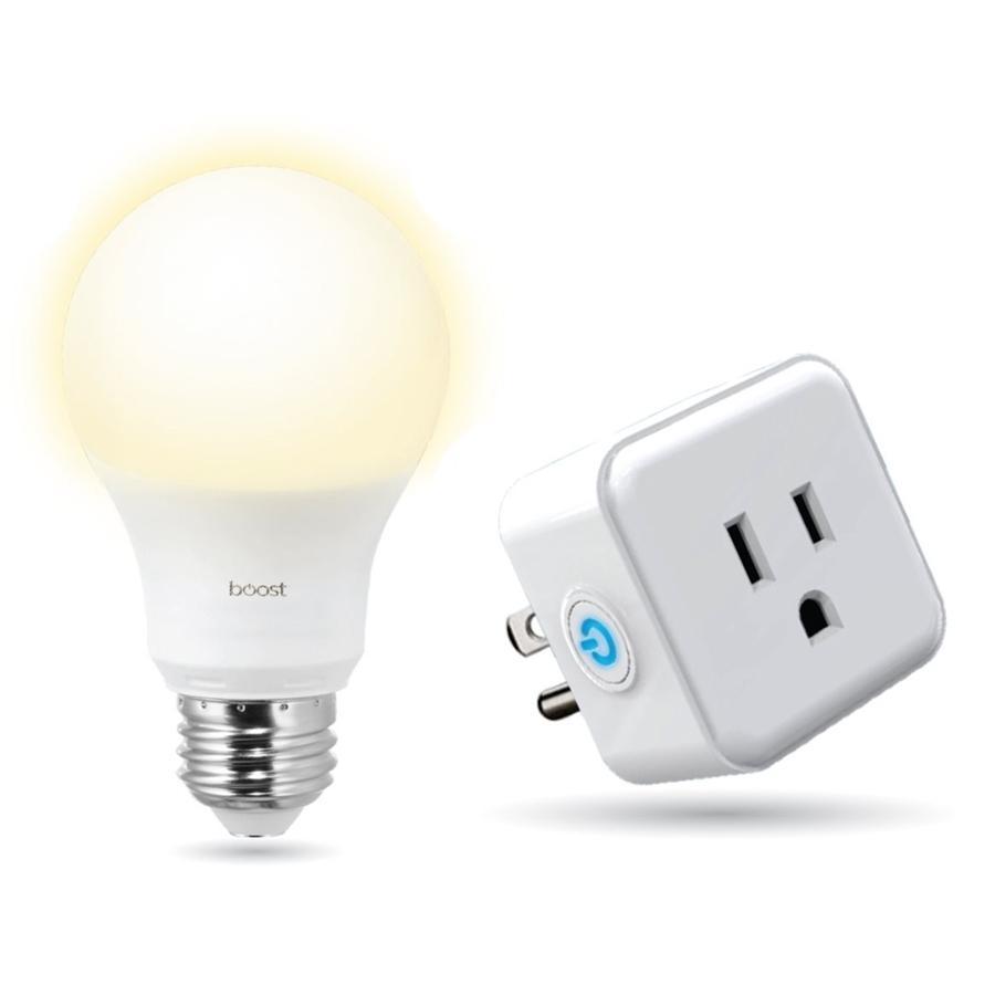 Boost BSMK220 Wi-Fi Smart Kit 1 Dimmable Bulbs + 1 Smart Plug White - - Mounts For Less