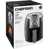Chefman TurboFry 2L Compact Air Fryer with Adjustable Temperature Control, 30 Minutes Timer and Dishwasher Safe Basket Black - - Mounts For Less