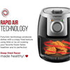 Chefman TurboFry 2L Compact Air Fryer with Adjustable Temperature Control, 30 Minutes Timer and Dishwasher Safe Basket Black - - Mounts For Less